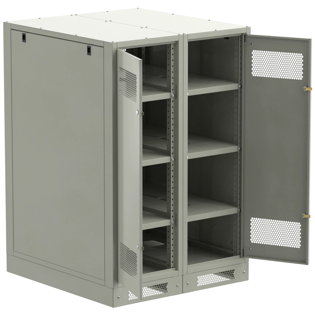 ITK LINEA B Шкаф аккумуляторный (пустой) 1350х900х950мм двустворчатая металлическая дверь серый