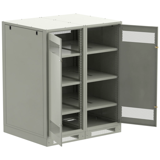 ITK LINEA B Шкаф аккумуляторный (пустой) 1450х1200х950мм двустворчатая металлическая дверь серый