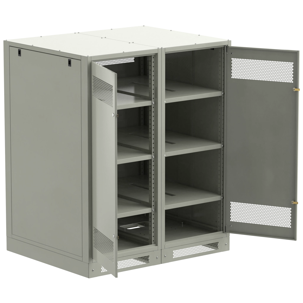 ITK LINEA B Шкаф аккумуляторный (пустой) 1450х1200х950мм двустворчатая металлическая дверь серый