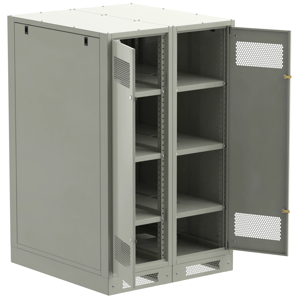 ITK LINEA B Шкаф аккумуляторный (пустой) 1450х900х950мм двустворчатая металлическая дверь серый
