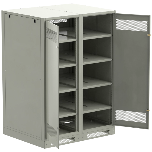 ITK LINEA B Шкаф аккумуляторный (пустой) 1700х1200х950мм двустворчатая металлическая дверь серый