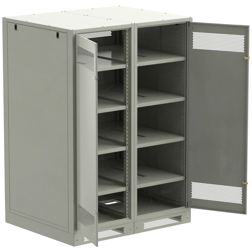 ITK LINEA B Шкаф аккумуляторный (пустой) 1700х1200х950мм двустворчатая металлическая дверь серый
