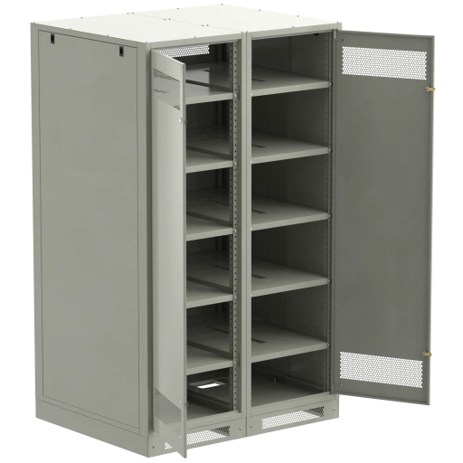 ITK LINEA B Шкаф аккумуляторный (пустой) 2000х1200х950мм двустворчатая металлическая дверь серый