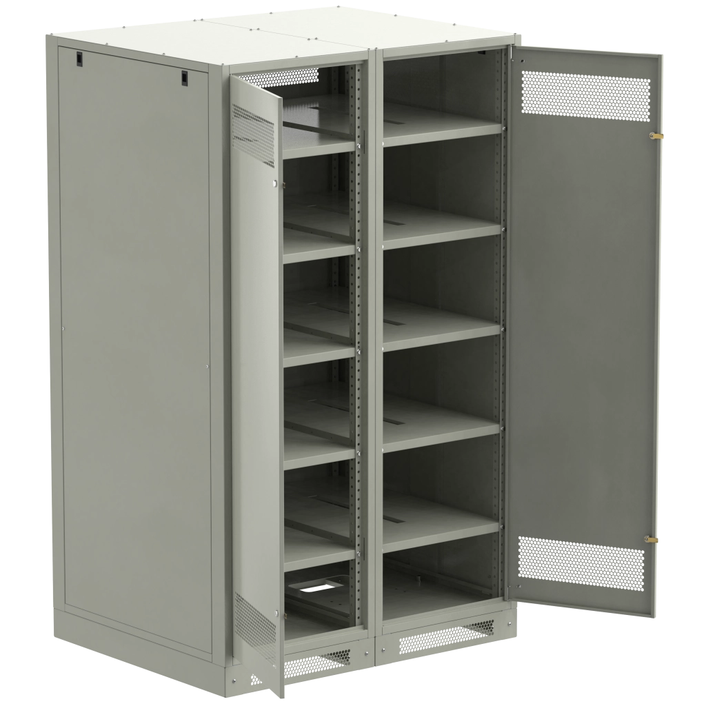 ITK LINEA B Шкаф аккумуляторный (пустой) 2000х1200х950мм двустворчатая металлическая дверь серый