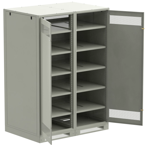ITK LINEA B Шкаф аккумуляторный (пустой) 2000х1400х950мм двустворчатая металлическая дверь серый