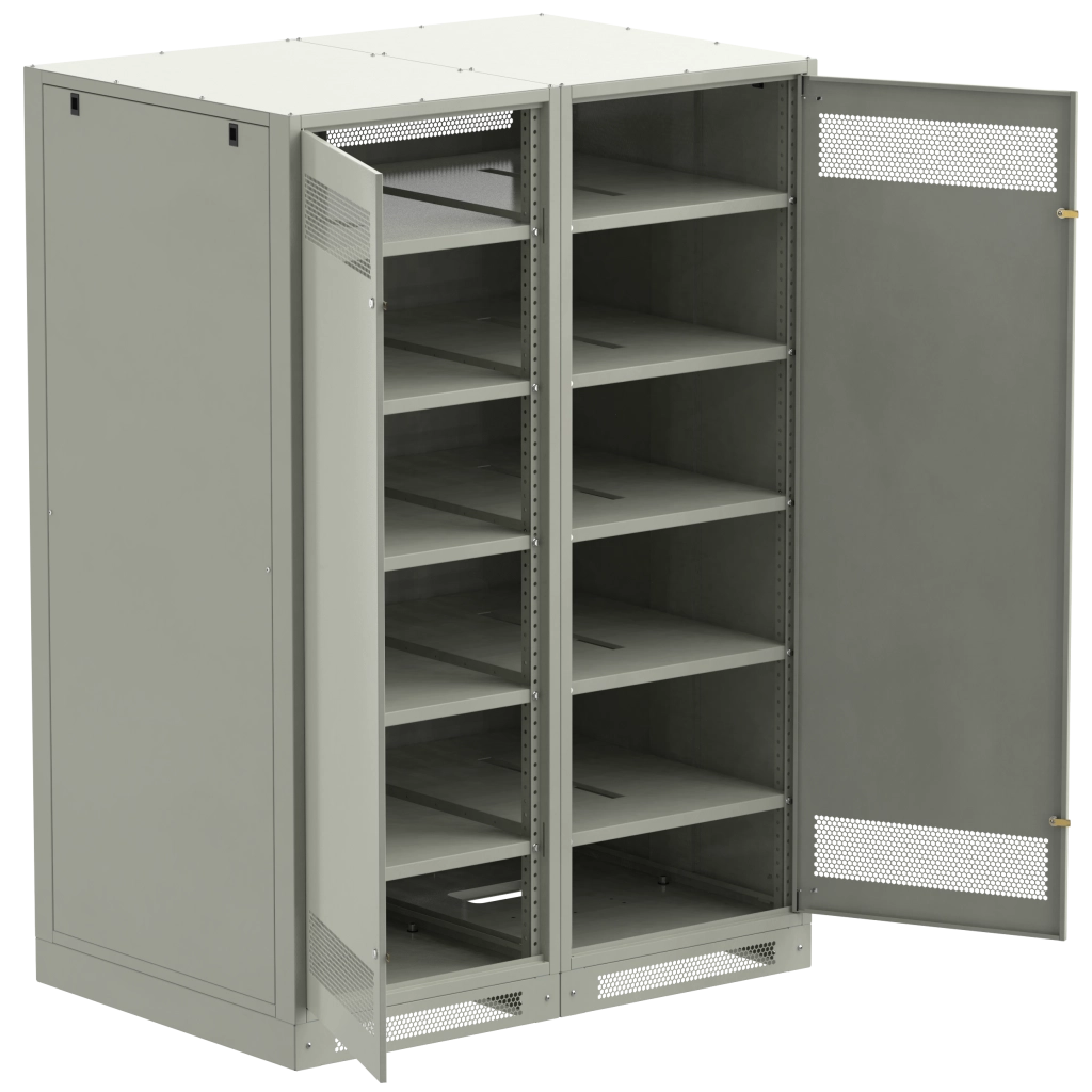 ITK LINEA B Шкаф аккумуляторный (пустой) 2000х1400х950мм двустворчатая металлическая дверь серый