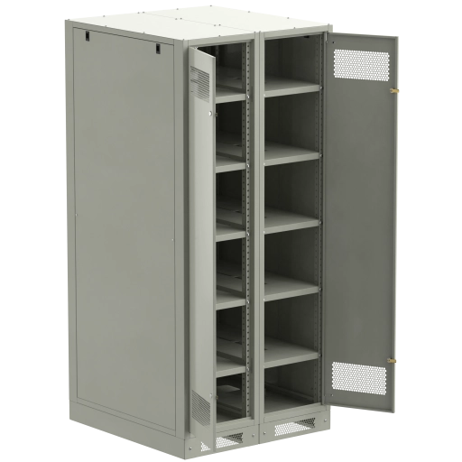 ITK LINEA B Шкаф аккумуляторный (пустой) 2000х900х950мм двустворчатая металлическая дверь серый