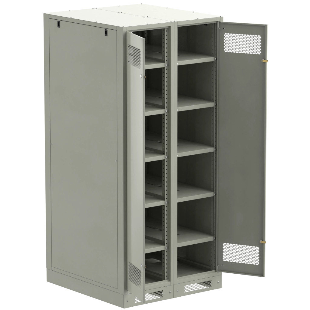 ITK LINEA B Шкаф аккумуляторный (пустой) 2000х900х950мм двустворчатая металлическая дверь серый