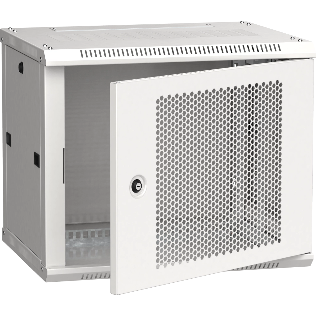 ITK Шкаф LINEA W 9U 600х450мм дверь перфорированная серый RAL7035