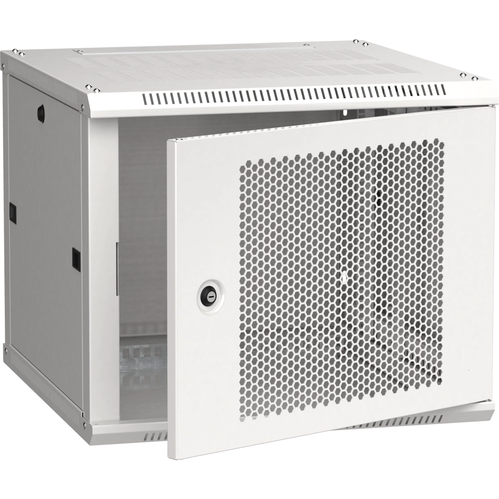 ITK Шкаф LINEA W 9U 600х600мм дверь перфорированная серый RAL7035
