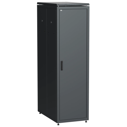 ITK LINEA N Шкаф сетевой 19" 42U 600х1000мм металлическая передняя дверь черный