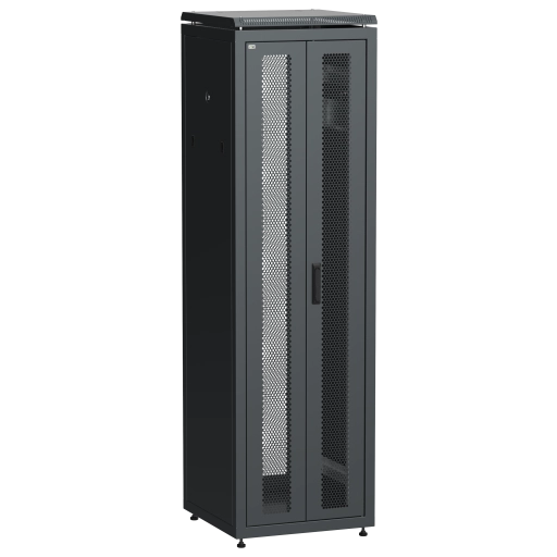 ITK LINEA N Шкаф сетевой 19" 42U 600х600мм двери передняя перфорированная задняя двустворчатая перфорированная черный