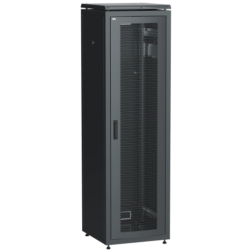 ITK LINEA N Шкаф сетевой 19" 42U 600х600мм перфорированная передняя дверь черный