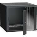 ITK Шкаф LINEA W 6U 600х600мм дверь стекло черный RAL9005