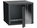 ITK Шкаф LINEA W 9U 600х600мм дверь стекло черный RAL9005