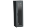 ITK LINEA N Шкаф сетевой 19" 42U 600х800мм стеклянная передняя дверь черный