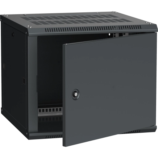 ITK Шкаф LINEA W 9U 600х600мм дверь металл черный RAL9005
