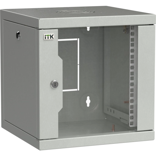 ITK LINEA WS Шкаф 10" 9U 320х310мм дверь обзорная со стеклом серый