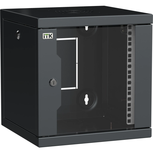 ITK LINEA WS Шкаф 10" 9U 320х310мм дверь обзорная со стеклом черный
