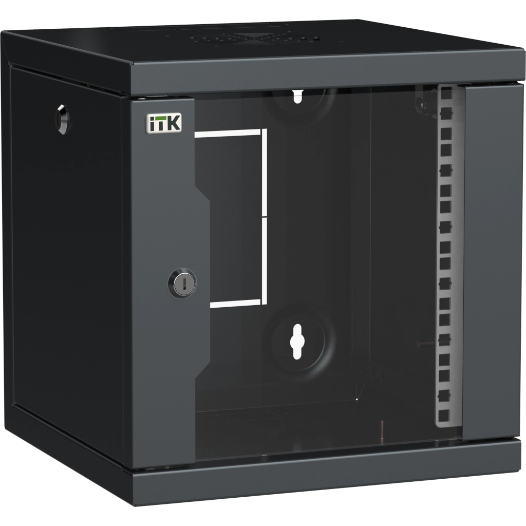 ITK LINEA WS Шкаф 10" 9U 320х310мм дверь обзорная со стеклом черный