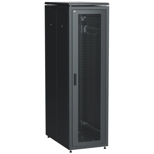 ITK LINEA N Шкаф напольный сетевой 19" 42U 800х1000мм перфорированная передняя дверь задняя перфорированная черный