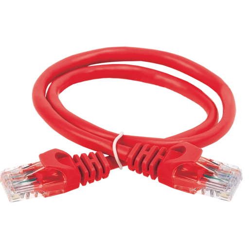 ITK Коммутационный шнур (патч-корд) кат.6 UTP PVC 5м красный