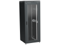 ITK LINEA N Шкаф сетевой 19" 42U 800х800мм стеклянная передняя дверь задняя металлическая черный