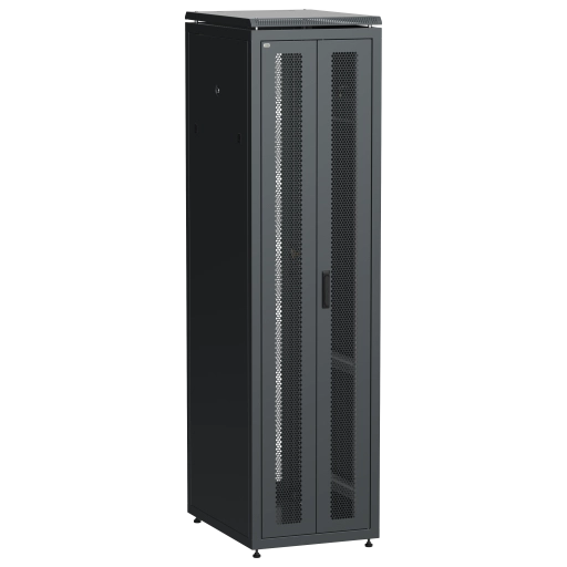 ITK LINEA N Шкаф сетевой 19" 47U 600х800мм двери передняя перфорированная задняя двустворчатая перфорированная черный