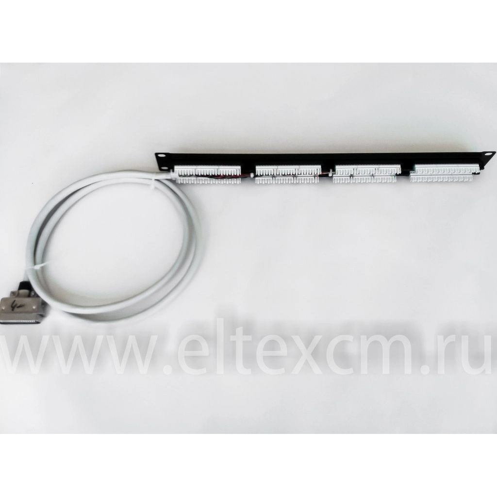 Расшитая патч-панель 19" (1U) для SMG-1016M, 24 порта RJ-45, 16 потоков Е1, 2 метра