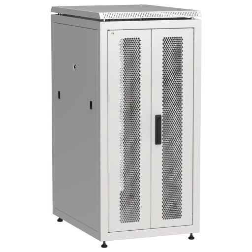 ITK LINEA N Шкаф сетевой 19" 24U 600х800мм двери передняя перфорированная задняя двустворчатая перфорированная серый