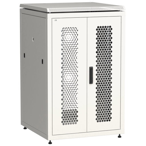 ITK LINEA N Шкаф сетевой 19" 24U 800х800мм двери передняя перфорированная задняя двустворчатая перфорированная серый