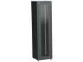 ITK LINEA E Шкаф напольный сетевой 19" 33U 600х600мм стеклянная передняя дверь задняя металлическая черный