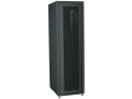 ITK LINEA E Шкаф напольный сетевой 19" 42U 600х800мм перфорированная передняя дверь задняя металлическая черный