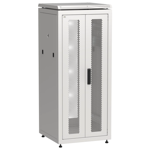 ITK LINEA N Шкаф сетевой 19" 28U 600х600мм двери передняя перфорированная задняя двустворчатая перфорированная серый