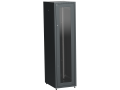 ITK LINEA E Шкаф напольный сетевой 19" 47U 600х800мм стеклянная передняя дверь задняя металлическая черный