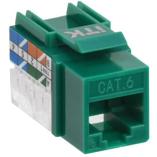 ITK Модуль Keystone Jack кат.6 UTP 110 IDC 90град зелёный