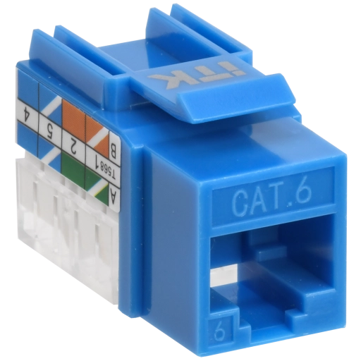 ITK Модуль Keystone Jack кат.6 UTP 110 IDC 90град синий