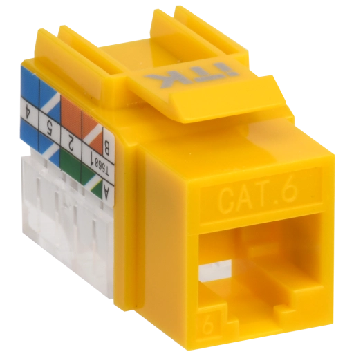 ITK Модуль Keystone Jack кат.6 UTP 110 IDC 90град жёлтый