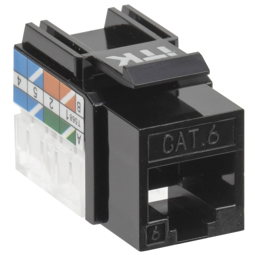 ITK Модуль Keystone Jack кат.6 UTP 110 IDC 90град чёрный