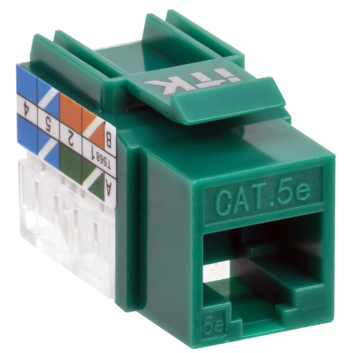ITK Модуль Keystone Jack кат.5E UTP 110 IDC 90град зелёный