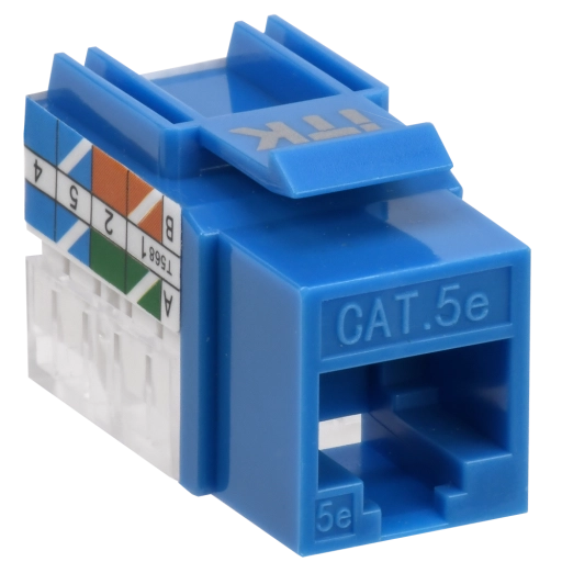 ITK Модуль Keystone Jack кат.5E UTP 110 IDC 90град синий