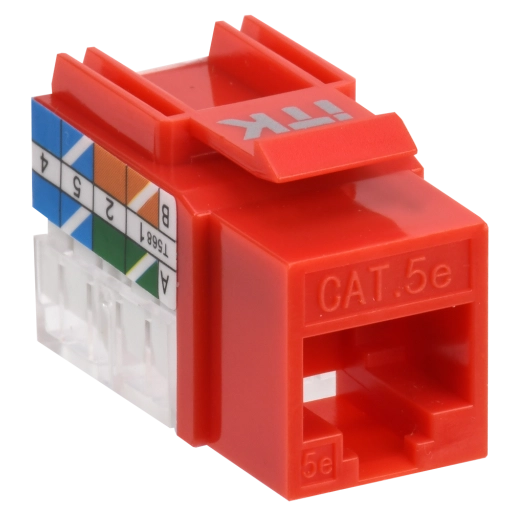 ITK Модуль Keystone Jack кат.5E UTP 110 IDC 90град красный