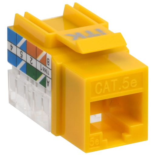 ITK Модуль Keystone Jack кат.5E UTP 110 IDC 90град жёлтый