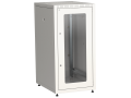 ITK LINEA E Шкаф напольный сетевой 19" 18U 600х800мм стеклянная передняя дверь задняя металлическая серый