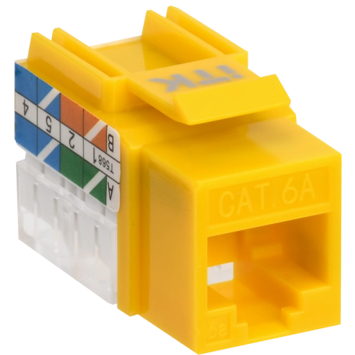 ITK Модуль Keystone Jack кат.6A UTP 110 IDC 90град жёлтый