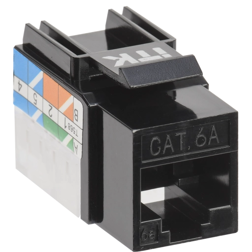 ITK Модуль Keystone Jack кат.6A UTP 110 IDC 90град чёрный