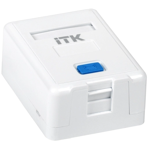 ITK Корпус настенной розетки для установки одного модуля Keystone Jack белый