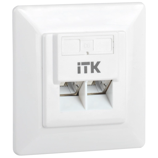 ITK Внутренняя информационная розетка RJ45 кат.6 FTP 2 порта