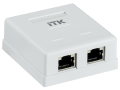 ITK Настенная информационная розетка RJ45 кат.6 FTP 2-порта