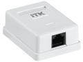 ITK Настенная информационная розетка RJ45 кат.6 UTP 1-порт